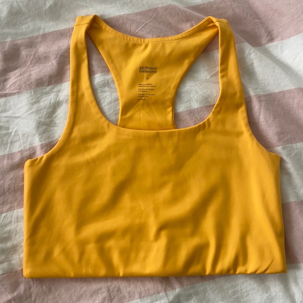 Girlfriend Collective Paloma Bra in Marigold (M)